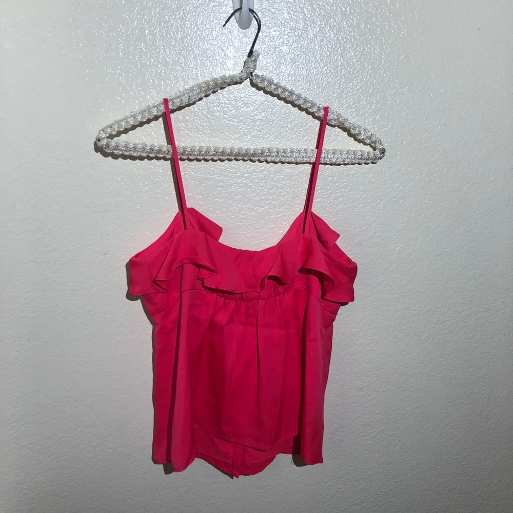 Milly Pink Ruffle Tank Top - Picture 2 of 6